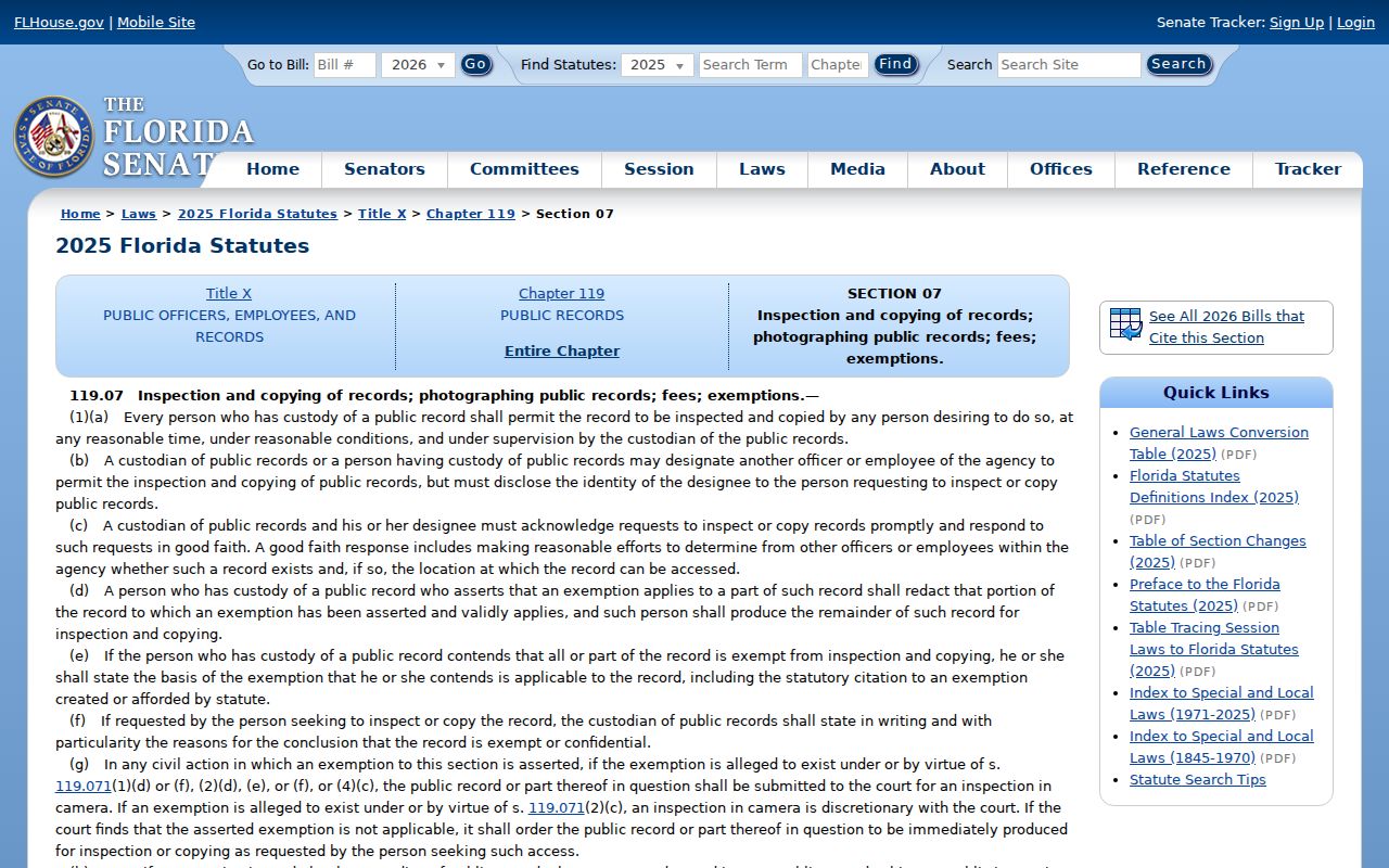 Okaloosa County court case public records law